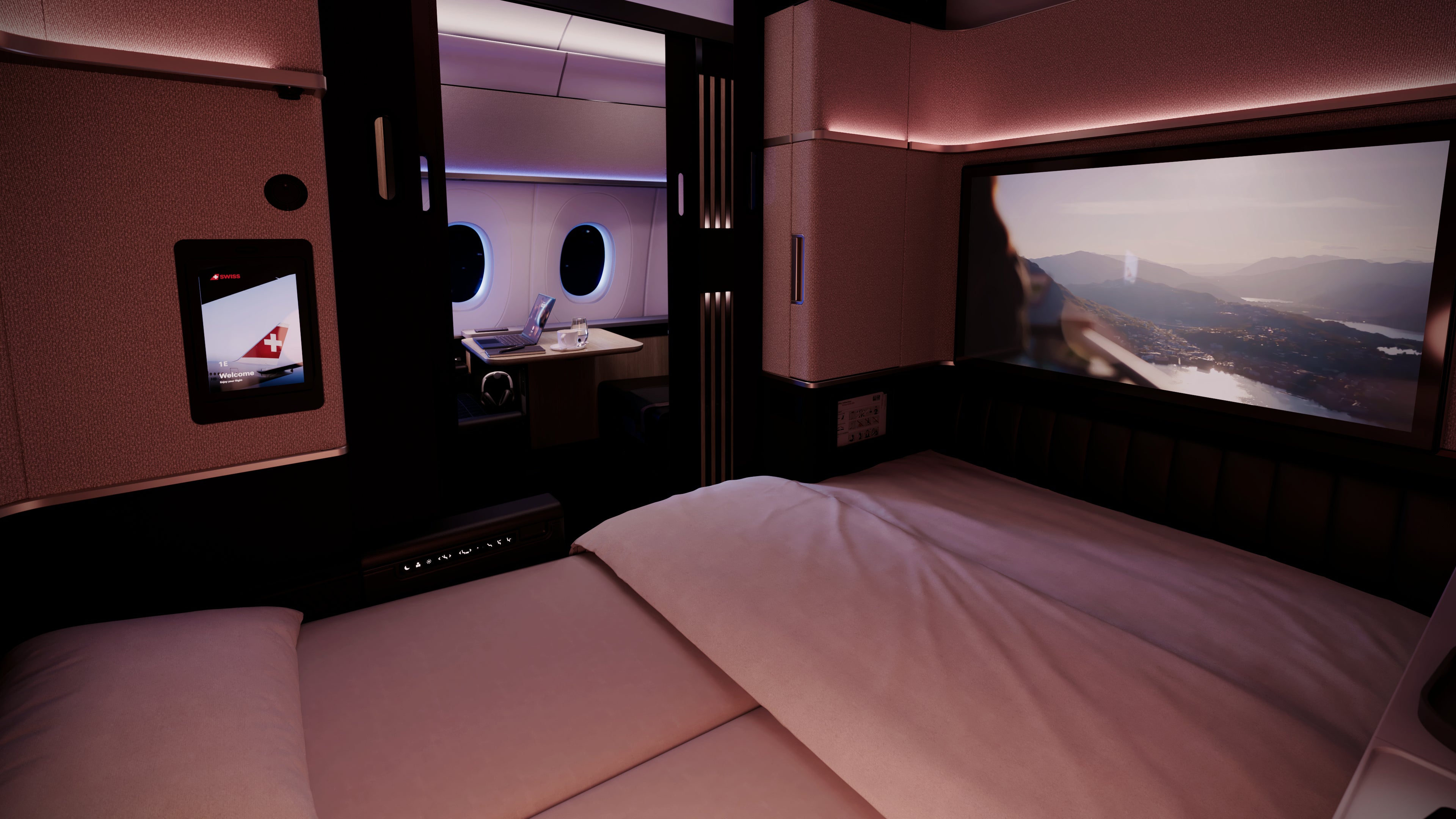 New Swiss first class cabin.